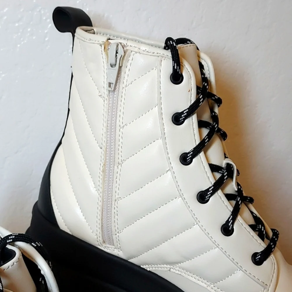 Girls Quilted Combat Boot